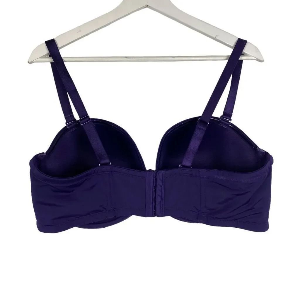 Torrid Purple Microfiber Push Up BRA 44DD Multi-Way Strapless